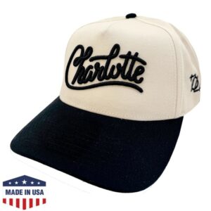 704 Shop Merch Charlotte Script Hat Black