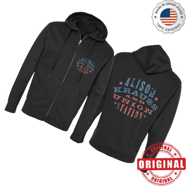 Alison Krauss Merch Store Woodstamp Zip Up Hoodie