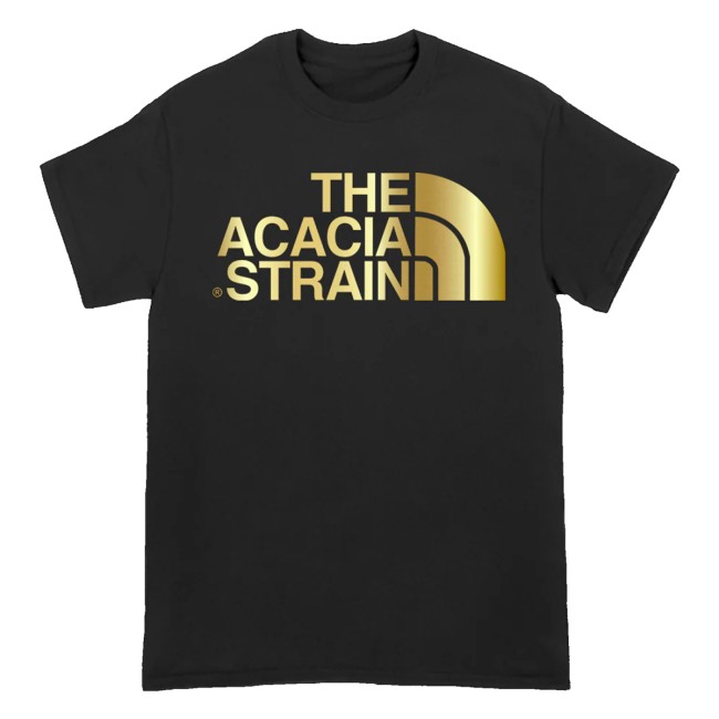 All In Store Merch The Acacia Strain Stack Arch Gold Foil Shirt