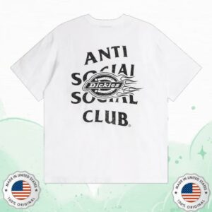 Anti Social Social Club Store Merch Assc X Dickies Flame Shirt White
