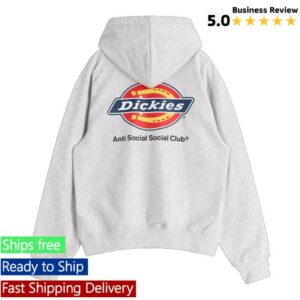 Anti Social Social Club Store Merch Assc X Dickies Logo Hoodie Grey