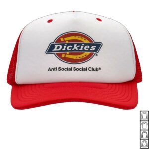 Anti Social Social Club Store Merch Assc X Dickies Trucker Cap Red