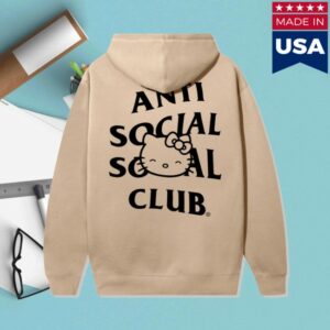 Anti Social Social Club Store Merch Assc X Hello Kitty Ethereal Zip Hoodie Sand