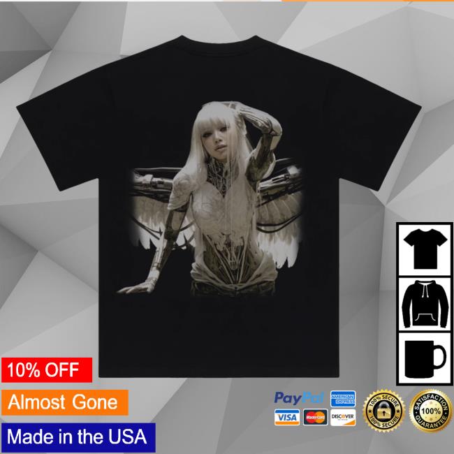 Anyma Store Merch Anyma X Lisa Bad Angel Portrait Shirt Black 4 Anyma Store Merch Anyma X Lisa Bad Angel Portrait Shirt Black
