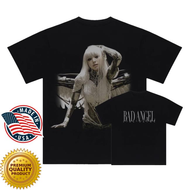 Anyma Store Merch Anyma X Lisa Bad Angel Portrait Shirt Black 5 Anyma Store Merch Anyma X Lisa Bad Angel Portrait Shirt Black