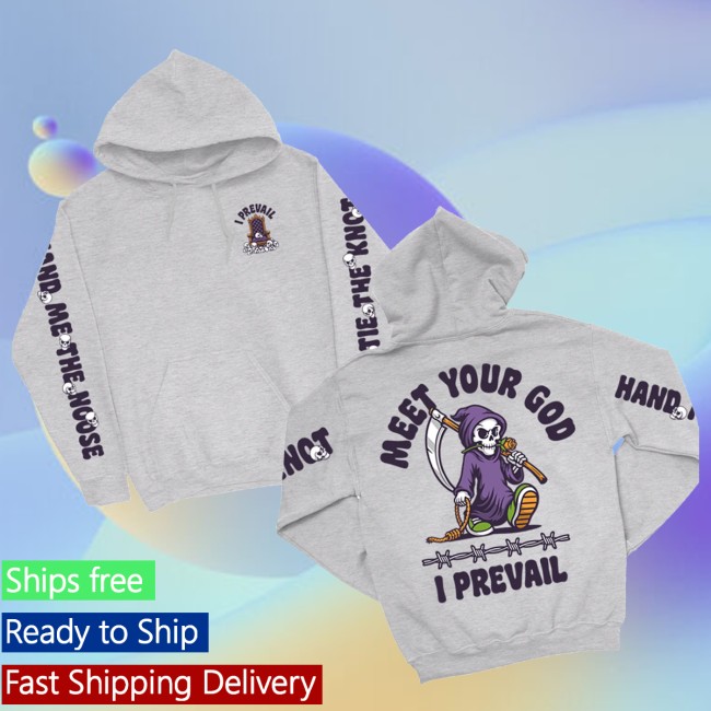 Artist First Merch Store I Prevail Meet Your Reaper Hoodie Grey Heather