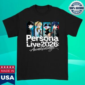 Atlus Merch Store Persona Live 2026 Awakenings Black T-Shirt