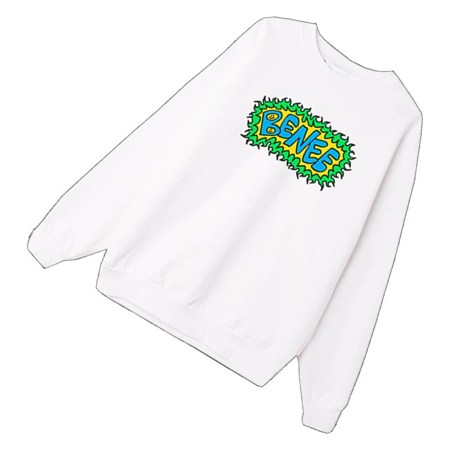 Benee Merch Store White Supalonely Print Crewneck Sweatshirt Benee Merch Store White Supalonely Print Crewneck Sweatshirt
