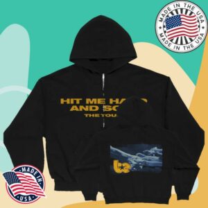 Billie Eilish Merch Shop Store Hit Me Hard And Soft Live In 3D Hands Black Zip Hoodie