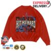 Billie Eilish Merch Shop Store Live In 3D Star Red Crewneck