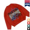 Billie Eilish Merch Shop Store Live In 3D Star Red Crewneck