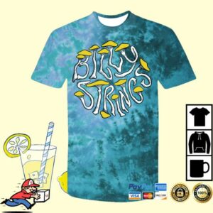 Billy Strings Merch Shop Store Mushroom Logo Tie Dye Tee (Julian Bast)