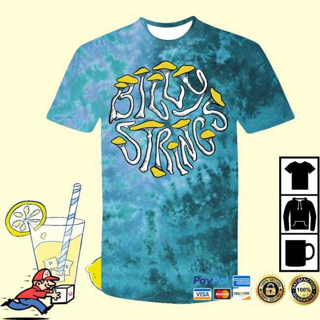 Billy Strings Merch Shop Store Mushroom Logo Tie Dye Tee Shirt (Julian Bast) 2 Billy Strings Merch Shop Store Mushroom Logo Tie Dye Tee (Julian Bast)