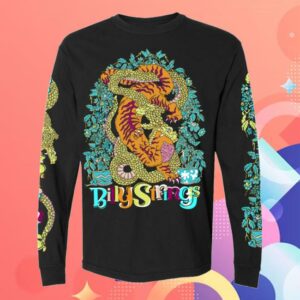 Billy Strings Store Merch Tiger Battle Long Sleeve Tee With Dates (Matt Trievel)