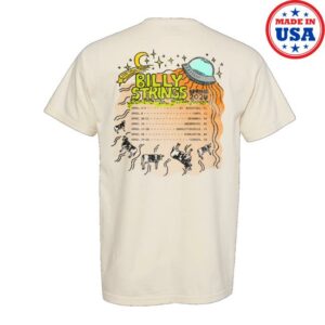 Billy Strings Store Merch Ufo Shirt With Dates (Hailey Miller Beiden)