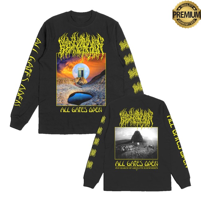 Blood Incantation Store Merch All Gates Open Album Cover Long Sleeve (Black)