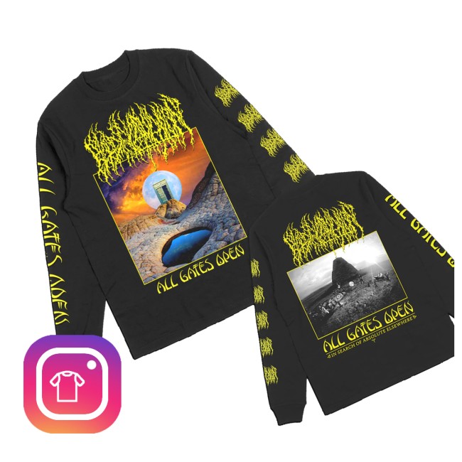 Blood Incantation Store Merch All Gates Open Album Cover Long Sleeve (Black)