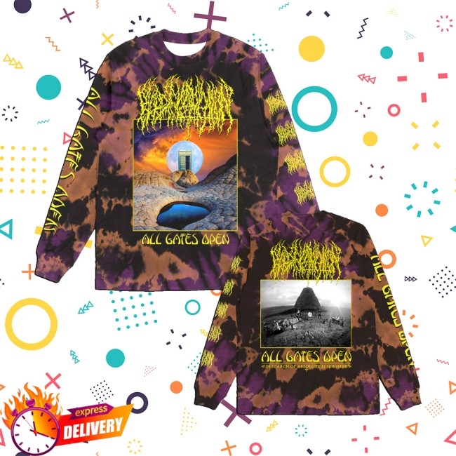 Blood Incantation Store Merch All Gates Open Album Cover Long Sleeve (Dye)