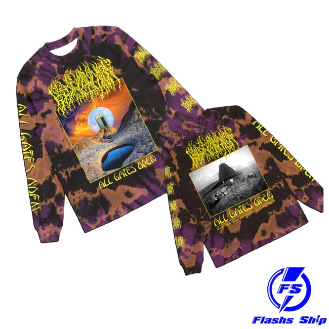 Blood Incantation Store Merch All Gates Open Album Cover Long Sleeve (Dye)