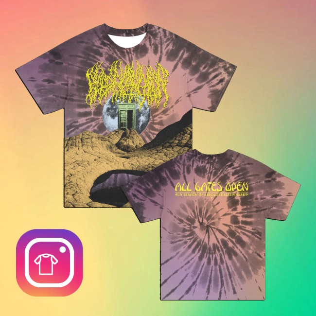 Blood Incantation Store Merch All Gates Open All Over Print Shirt (Dye)