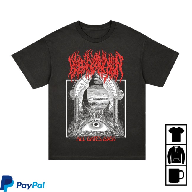 Blood Incantation Store Merch Planetary Alignment Shirt Black