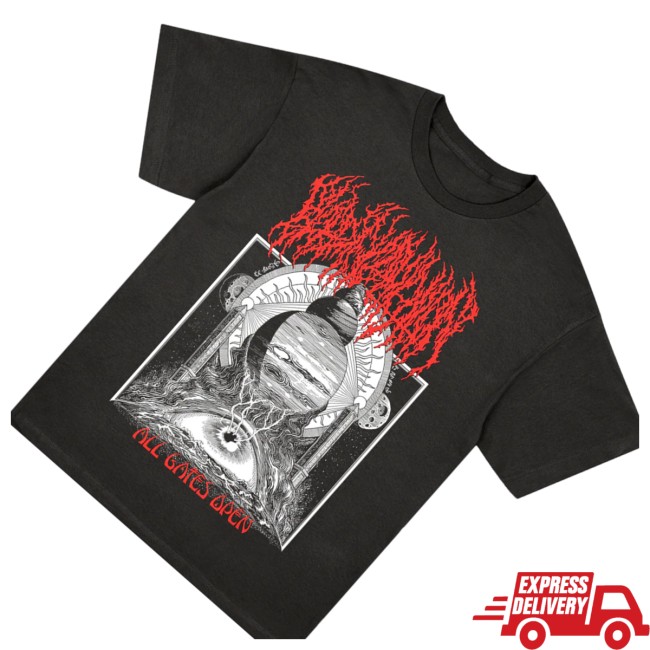 Blood Incantation Store Merch Planetary Alignment Shirt Black