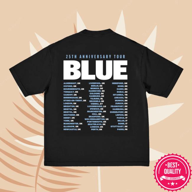Blue Store Merch 25Th Anniversary Tour Photo Faded Black Shirt 5 Blue Store Merch 25Th Anniversary Tour Photo Faded Black Shirt