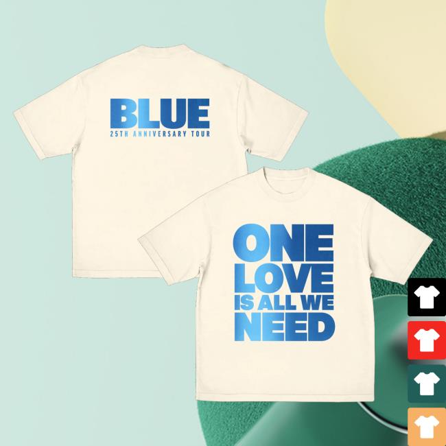 Blue Store Merch One Love Lyric White Shirt 4 Blue Store Merch One Love Lyric White Shirt