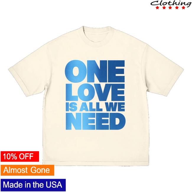 Blue Store Merch One Love Lyric White Shirt 5 Blue Store Merch One Love Lyric White Shirt