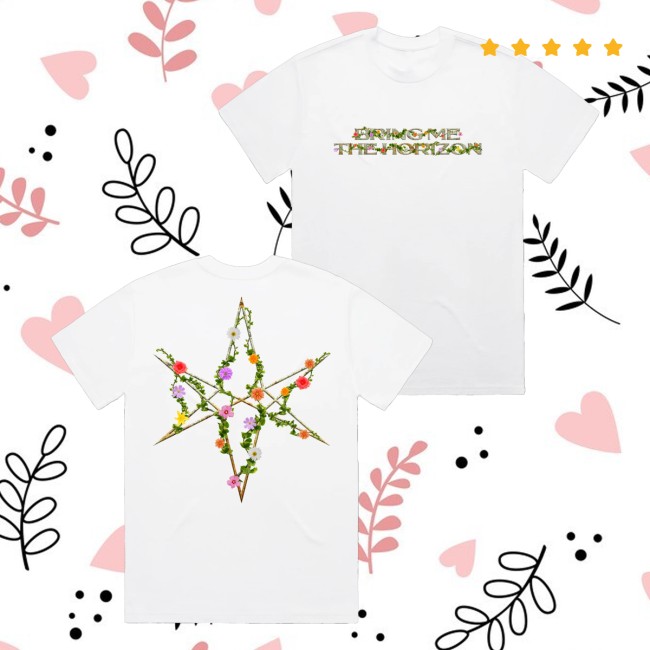 Bring Me The Horizon Merch Store Flower Logo White T-Shirt 5 Bring Me The Horizon Merch Store Flower Logo White T-Shirt
