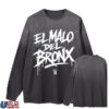 Bronxnative Merch Shop El Malo Del Bronx Gradient Washed Long Sleeve T-Shirt