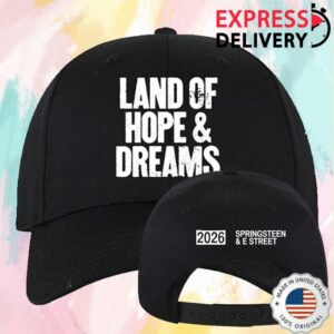 Bruce Springsteen Merch Shop 2026 Land Of Hope & Dreams American Tour Hat