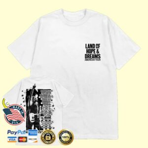 Bruce Springsteen Merch Shop 2026 Land Of Hope & Dreams American Tour Logo Tee