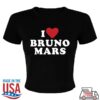Bruno Mars Merch Shop Store I Heart Bruno Mars Black Tees