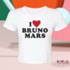 Bruno Mars Merch Shop Store I Heart Bruno Mars White Tee