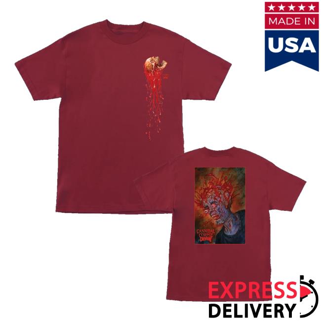 Cannibal Corpse Store Merch Cannibal Corpse X Creature Blood Trail Shirt Cardinal Red 2 Cannibal Corpse Store Merch Cannibal Corpse X Creature Blood Trail Shirt Cardinal Red