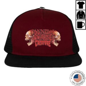Cannibal Corpse Store Merch Cannibal Corpse X Creature Trucker Hat (Cardinal Red)