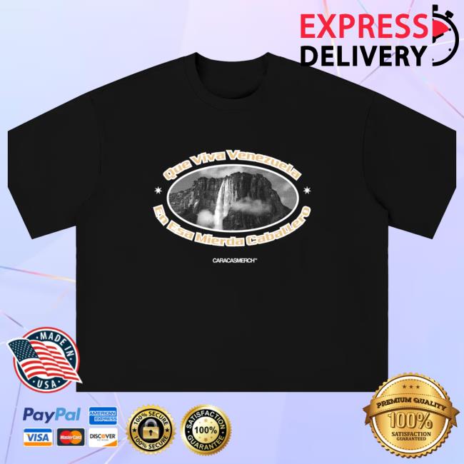 Caracas Merch Shop Store Que Viva Vzla Black Boxy Tee Shirt