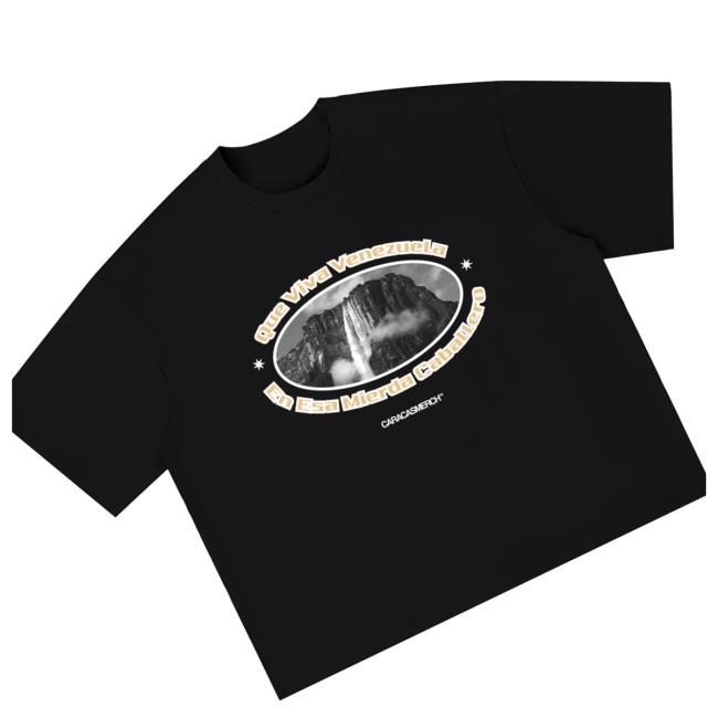 Caracas Merch Shop Store Que Viva Vzla Black Boxy Tee Shirt