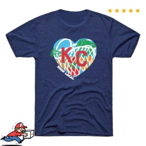 Charlie Hustle Merch Shop Store Shop Farmers Market Kc Heart Navy Tee