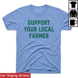 Charlie Hustle Merch Shop Store Shop Support Your Local Farmer Blue Tee
