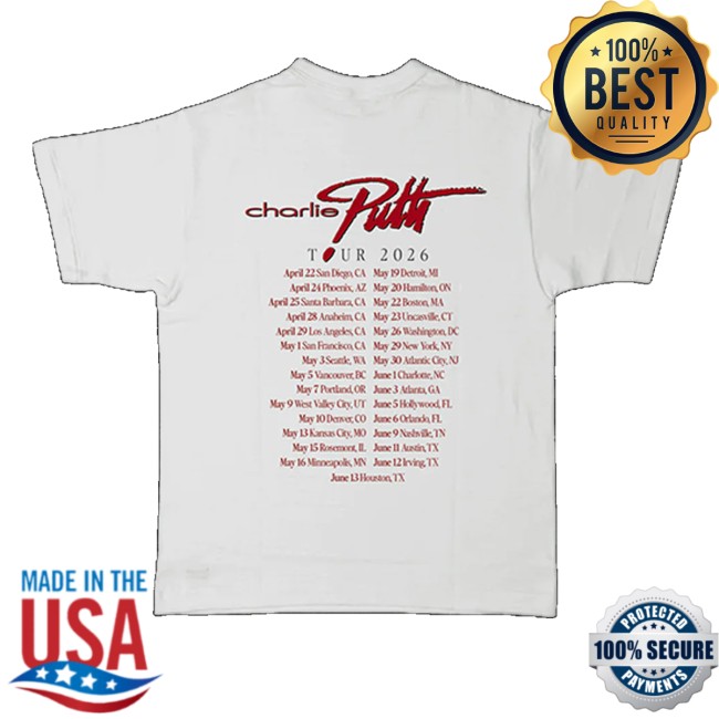 Charlie Puth Store Merch Whatever's Clever! 2026 White Tour Shirt