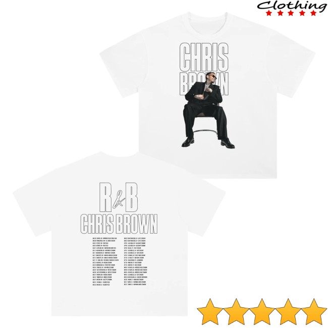 Chris Brown Merch Store R&B Headliner White Ss T-Shirt