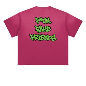Chris Brown Store Merch Fuck Fake Friends Pink Shirt