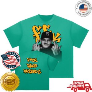 Chrisbrown Merch Shop Fuck Fake Friends Green T-Shirt