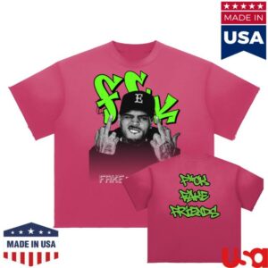 Chrisbrown Merch Shop Fuck Fake Friends Pink T-Shirt
