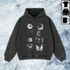 Cyber Techwear Merch Shop Y2k Hoodie With Eyes Graphic