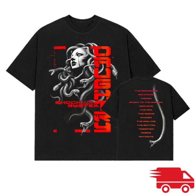 Daughtry Store Merch Shock To The System Track List Shirt