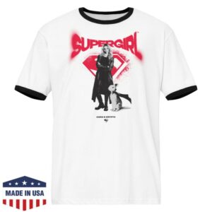 Dc Shop Merch Supergirl 2026 Movie Ringer T-Shirt Supergirl & Krypto