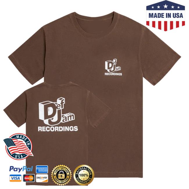 Defjam Shop Store Merch Shop Def Jam 3D Brown Shirt
